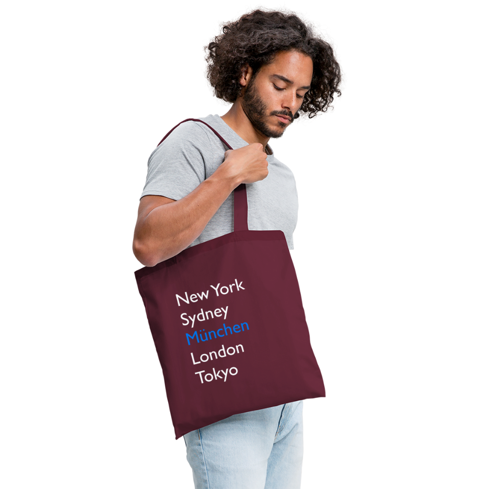 Tote Bag München "Metropolen" - Burgunderrot