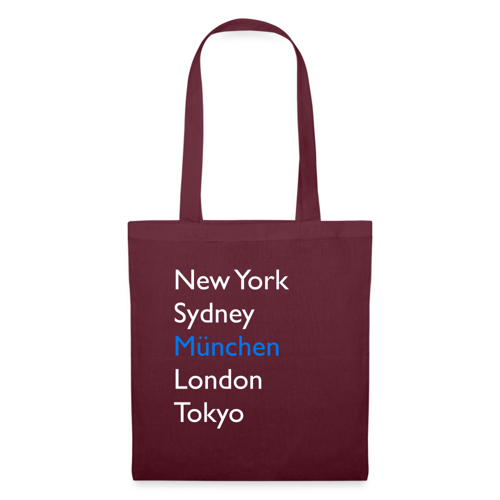 Tote Bag München "Metropolen" - Burgunderrot