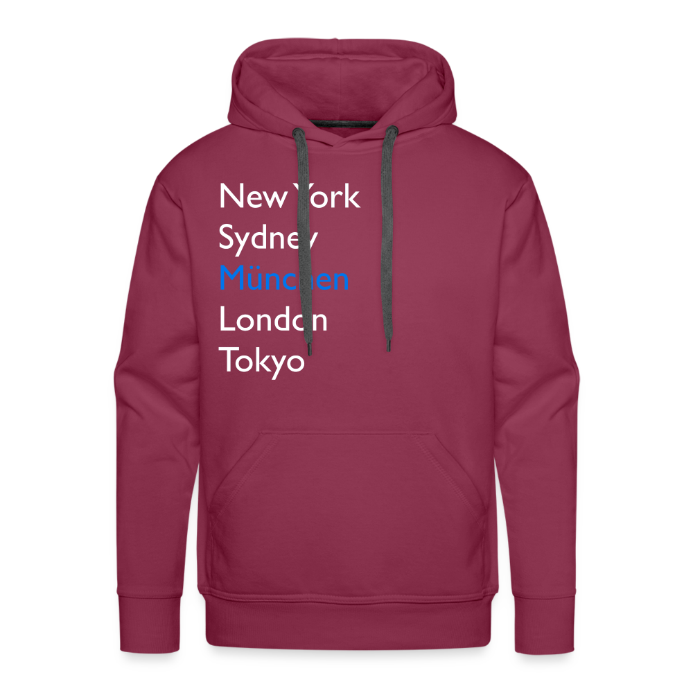 Hoodie München "Metropolen Big" Bright Edition - Bordeaux