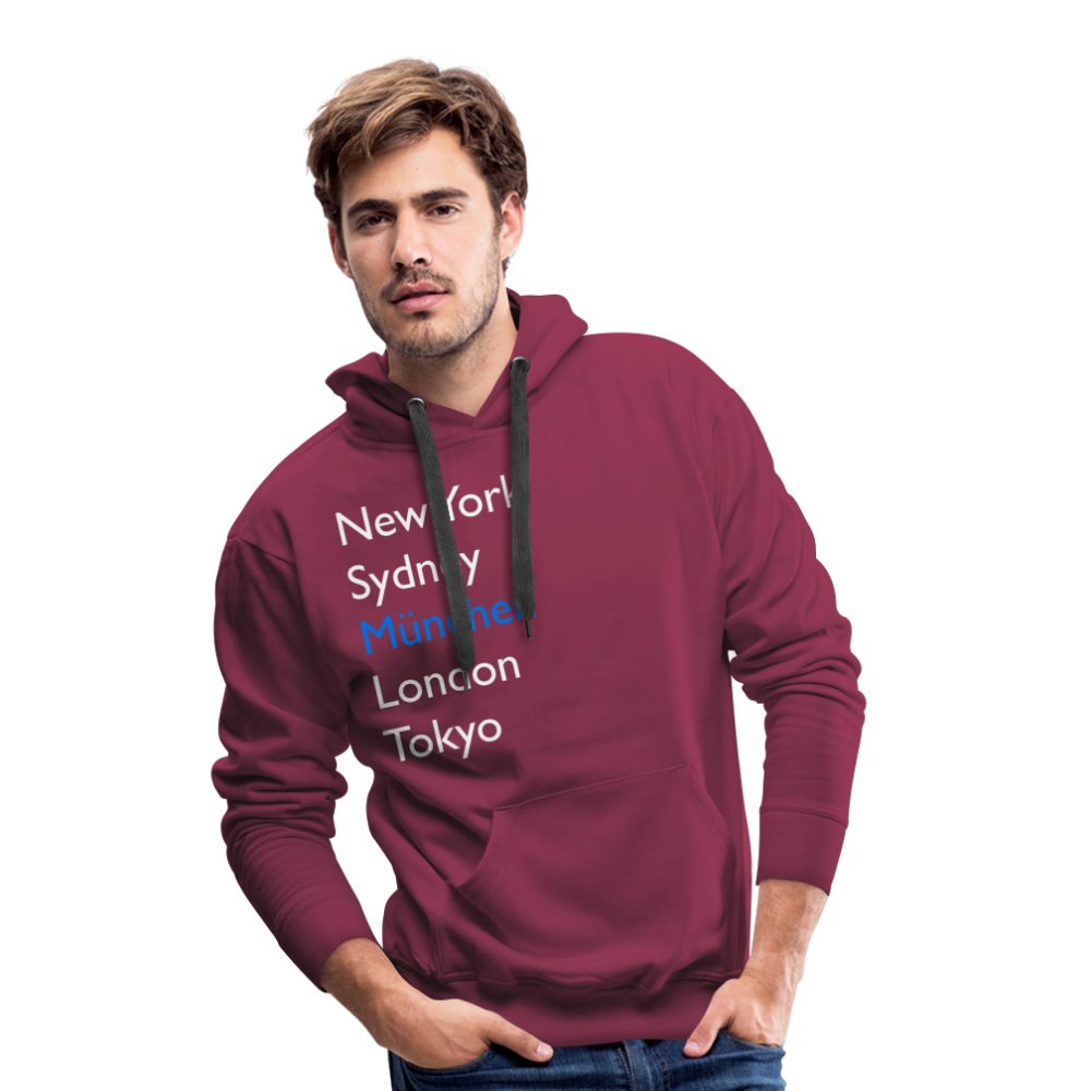 Hoodie München "Metropolen Big" Bright Edition - Bordeaux