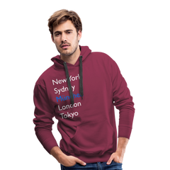 Hoodie München "Metropolen Big" Bright Edition - Bordeaux