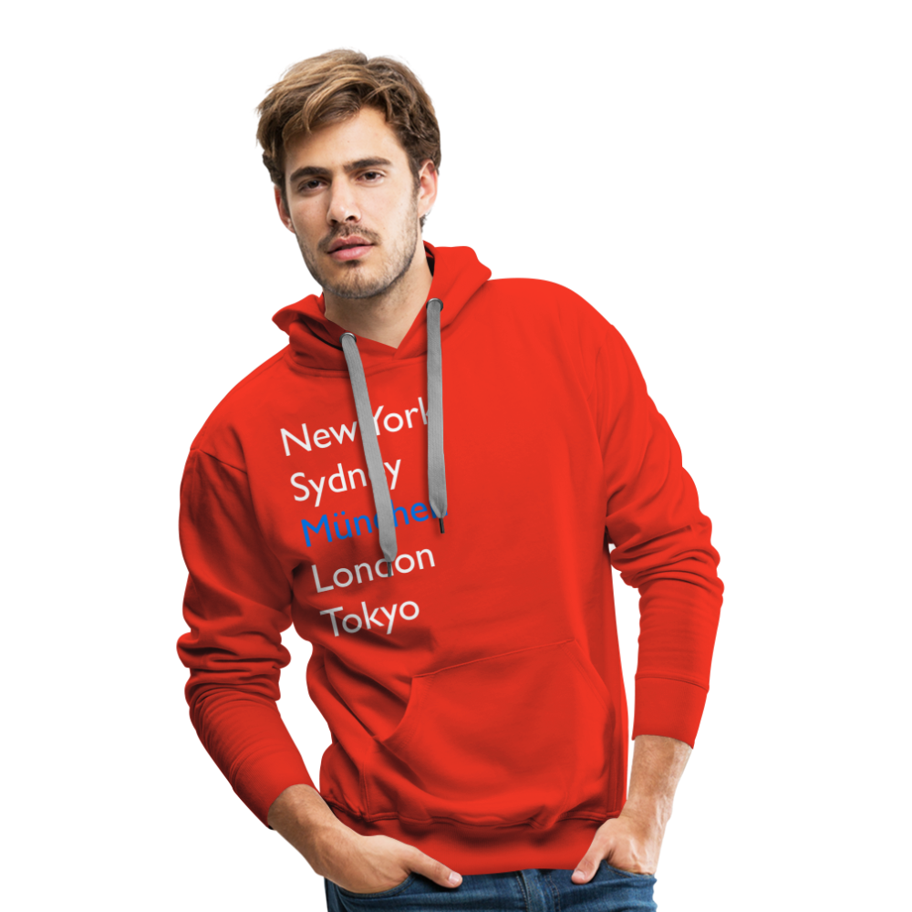 Hoodie München "Metropolen Big" Bright Edition - Rot