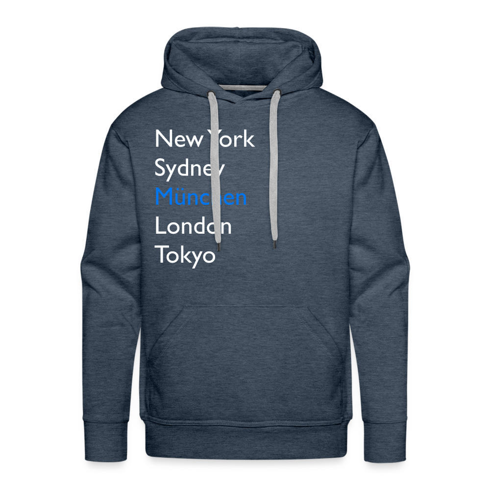 Hoodie München "Metropolen Big" Bright Edition - Jeansblau