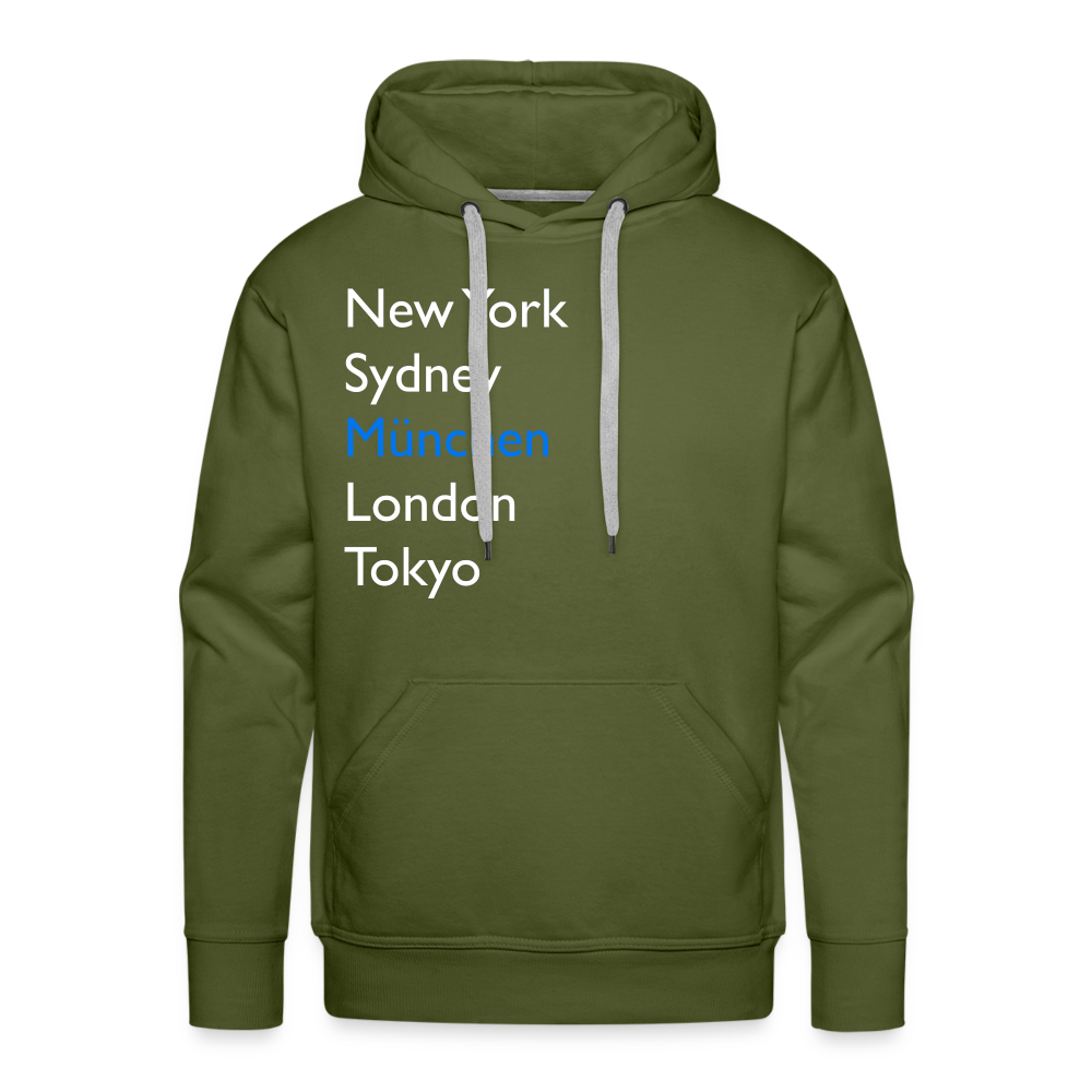Hoodie München "Metropolen Big" Bright Edition - Olivgrün