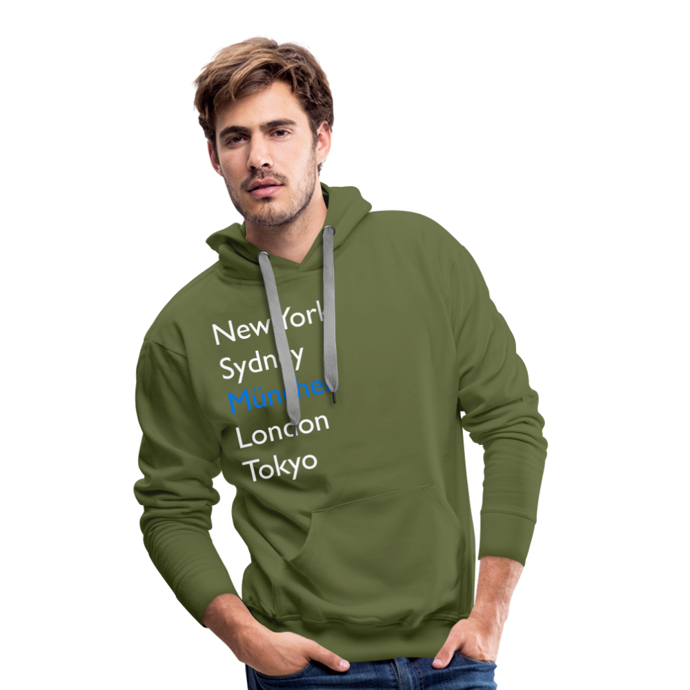 Hoodie München "Metropolen Big" Bright Edition - Olivgrün