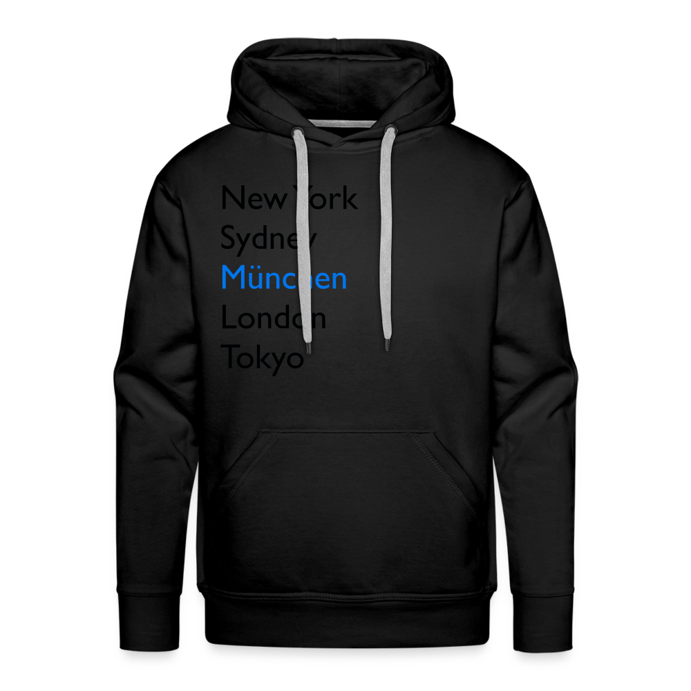 Hoodie München "Metropolen Big" Dark Edition - Schwarz