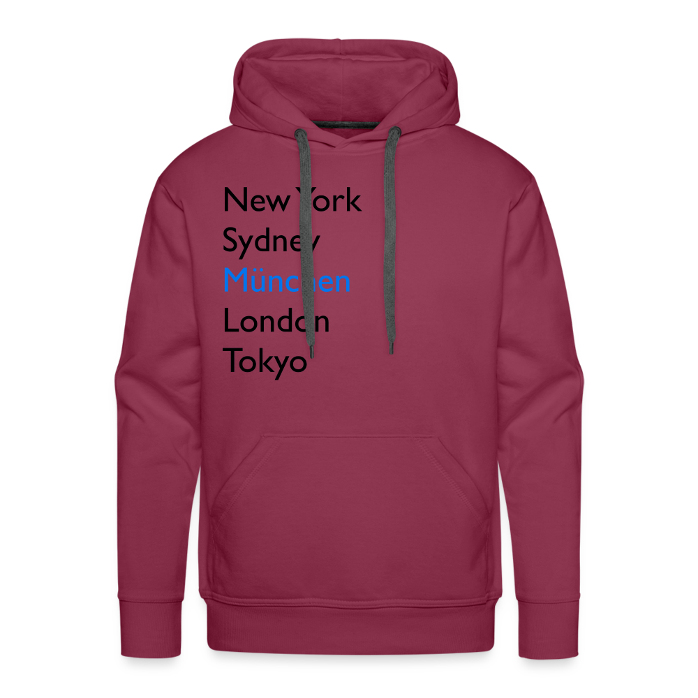 Hoodie München "Metropolen Big" Dark Edition - Bordeaux