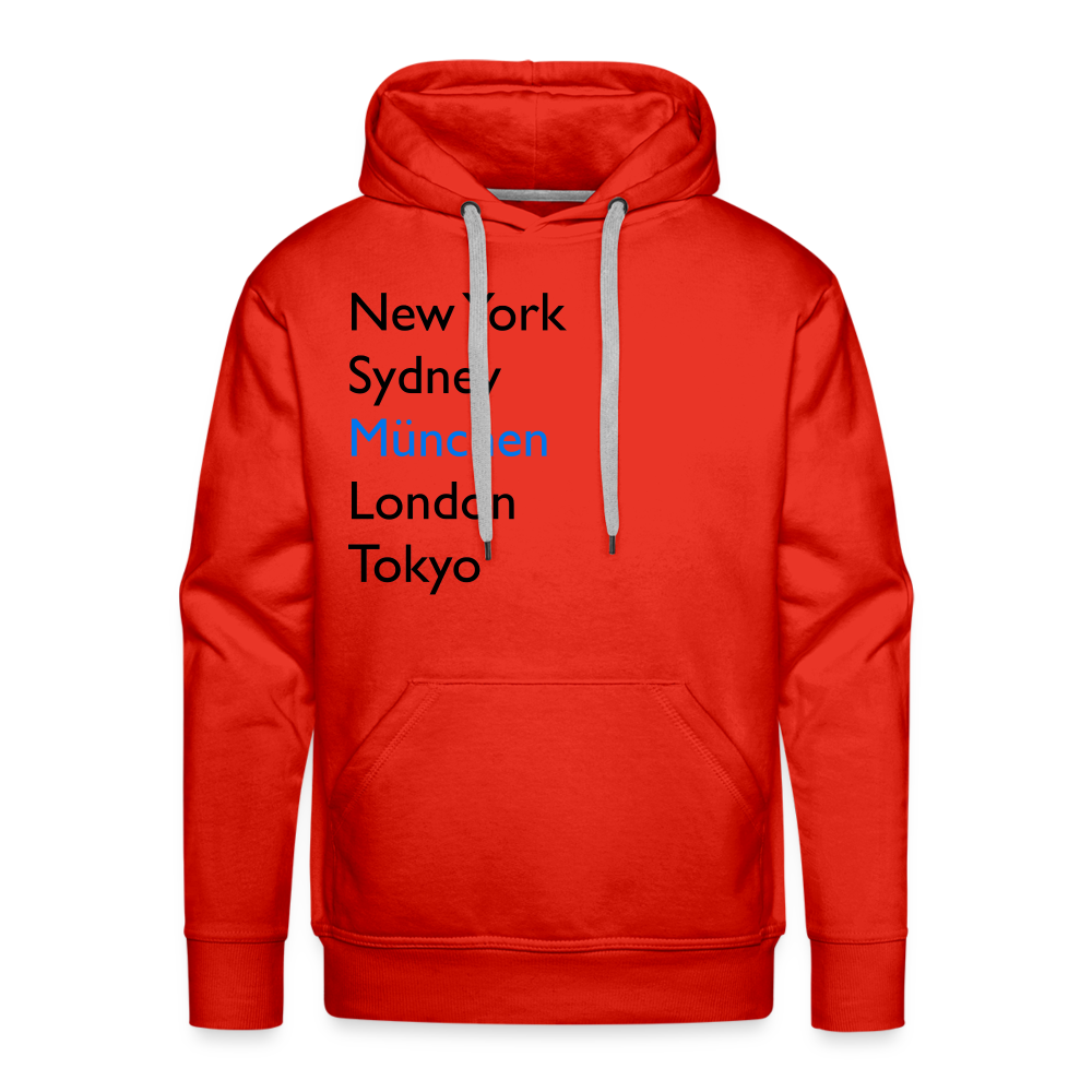 Hoodie München "Metropolen Big" Dark Edition - Rot