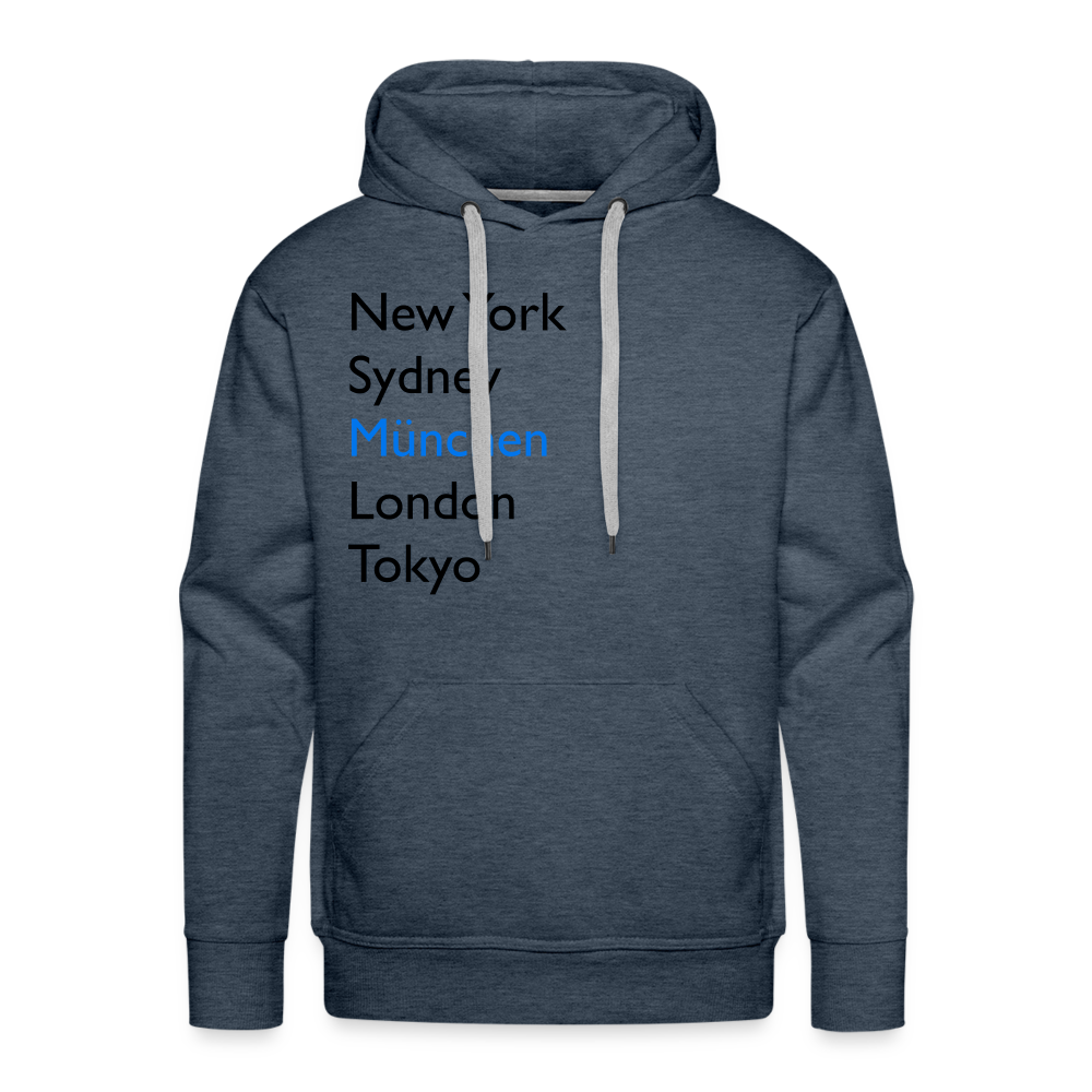 Hoodie München "Metropolen Big" Dark Edition - Jeansblau