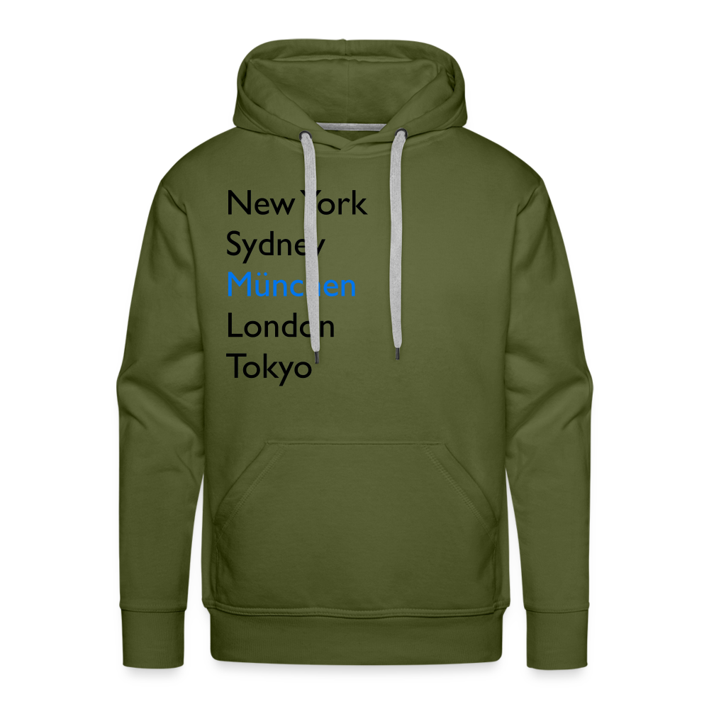 Hoodie München "Metropolen Big" Dark Edition - Olivgrün