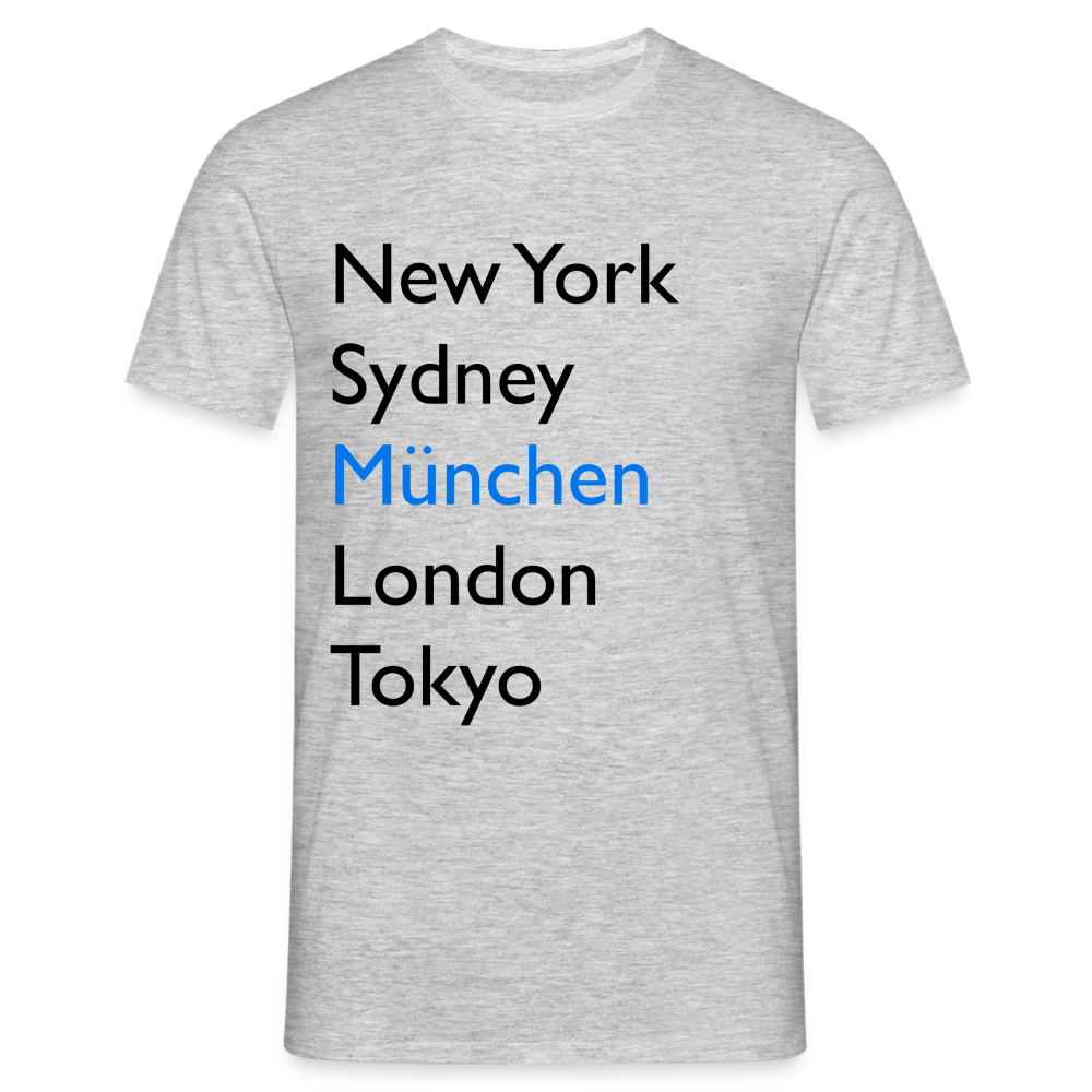 T-Shirt München "Metropolen Big" - Grau meliert