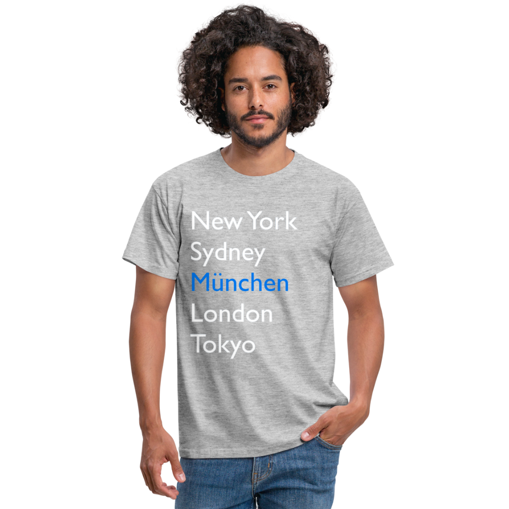 T-Shirt München "Metropolen Big" Bright Edition - Grau meliert