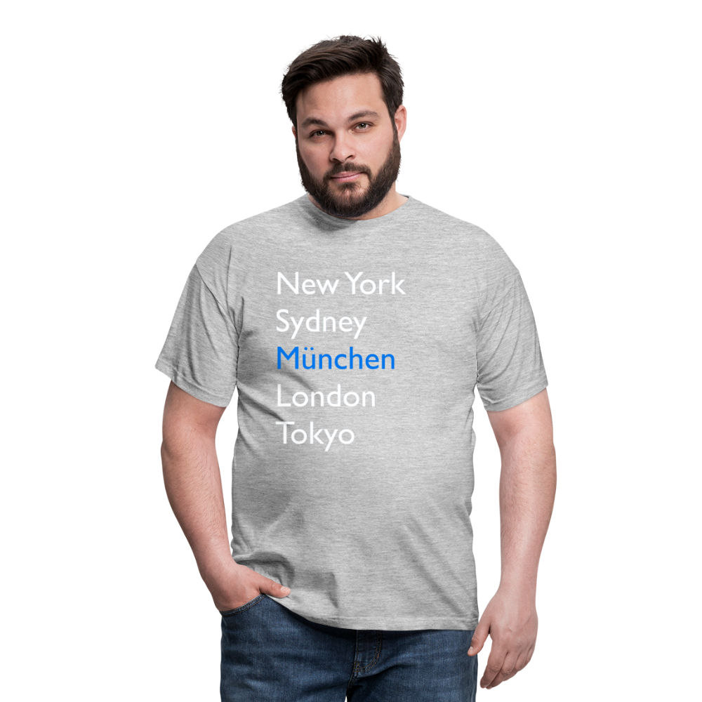 T-Shirt München "Metropolen Big" Bright Edition - Grau meliert