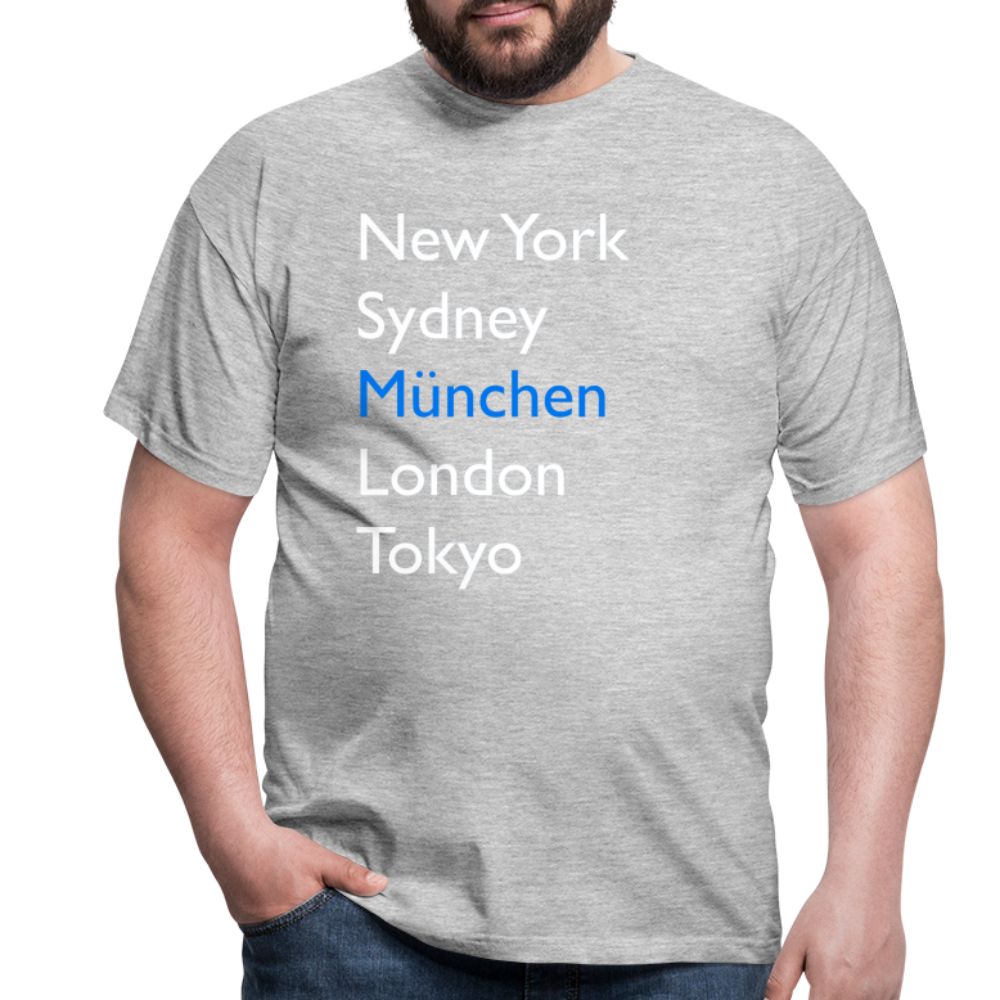 T-Shirt München "Metropolen Big" Bright Edition - Grau meliert