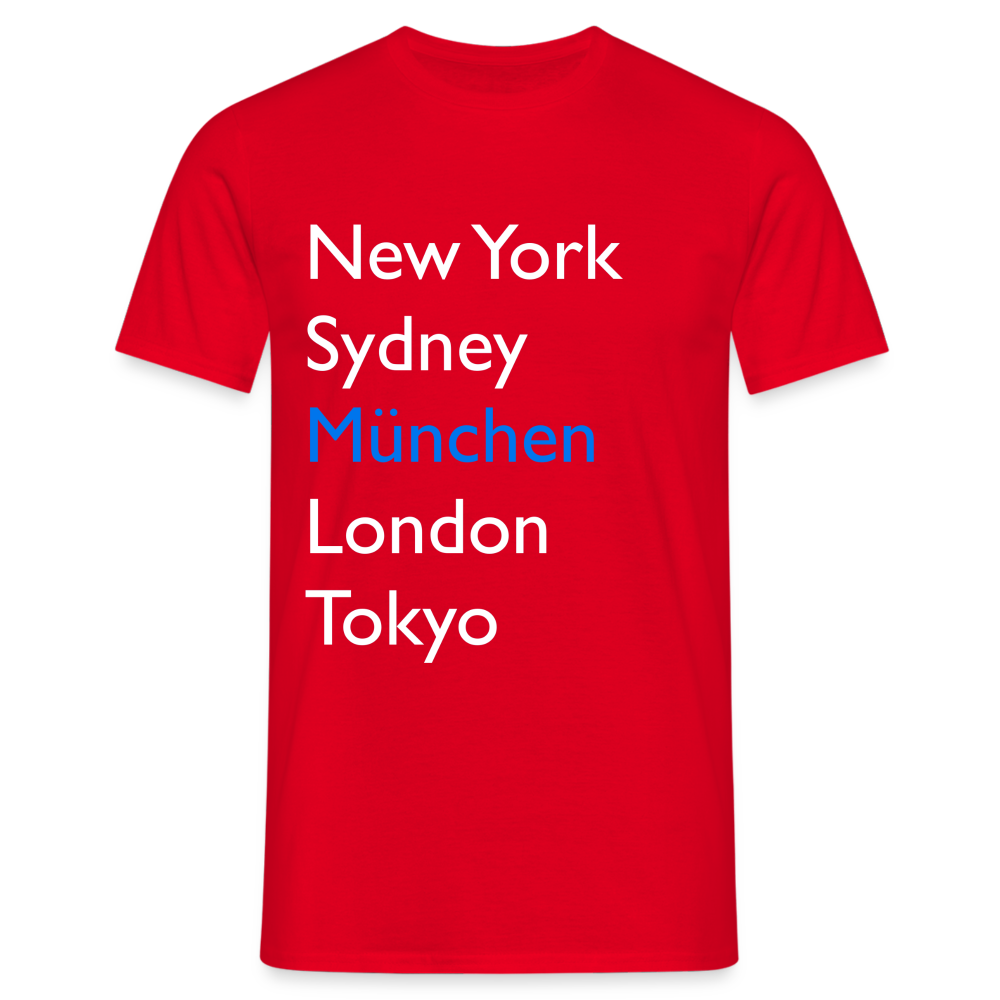 T-Shirt München "Metropolen Big" Bright Edition - Rot
