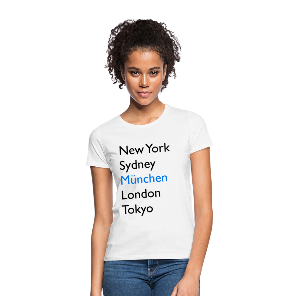 T-Shirt Ladies München "Metropolen Big" - Weiß