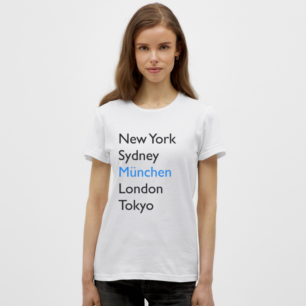 T-Shirt Ladies München "Metropolen Big" - Weiß