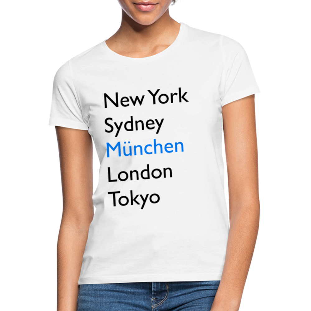 T-Shirt Ladies München "Metropolen Big" - Weiß