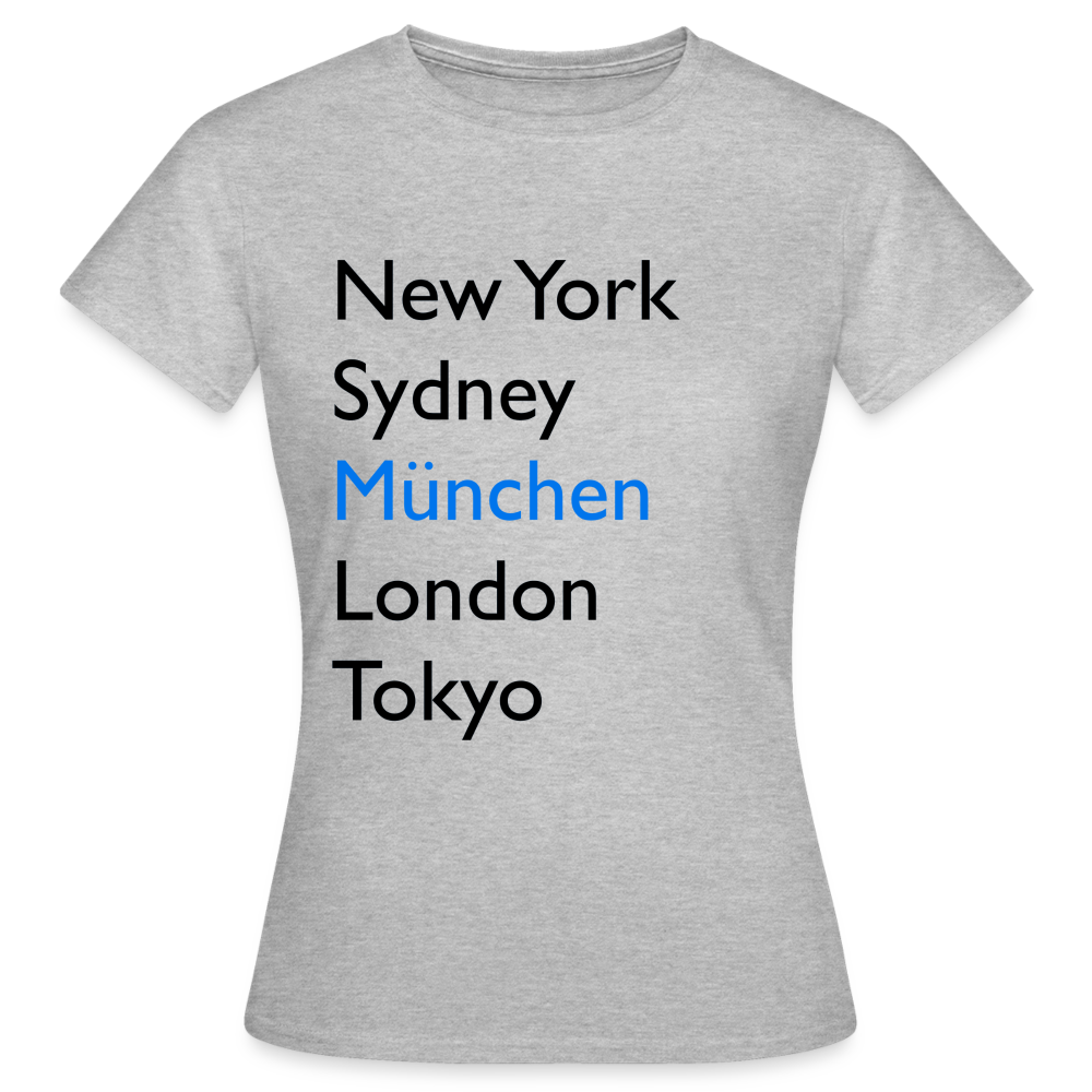 T-Shirt Ladies München "Metropolen Big" - Grau meliert