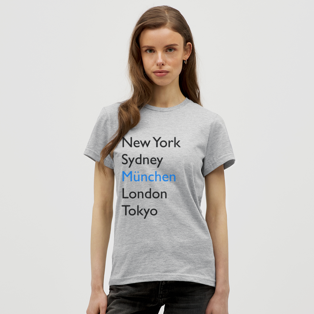 T-Shirt Ladies München "Metropolen Big" - Grau meliert