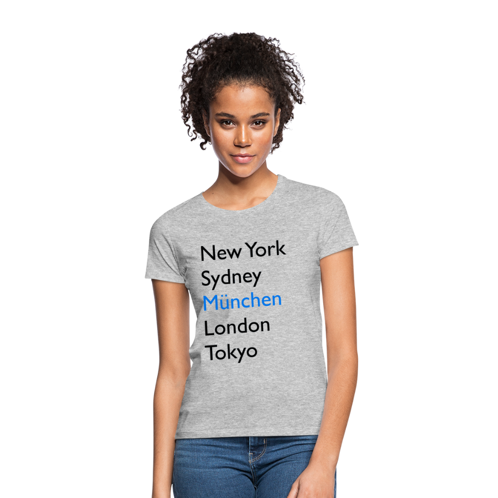 T-Shirt Ladies München "Metropolen Big" - Grau meliert