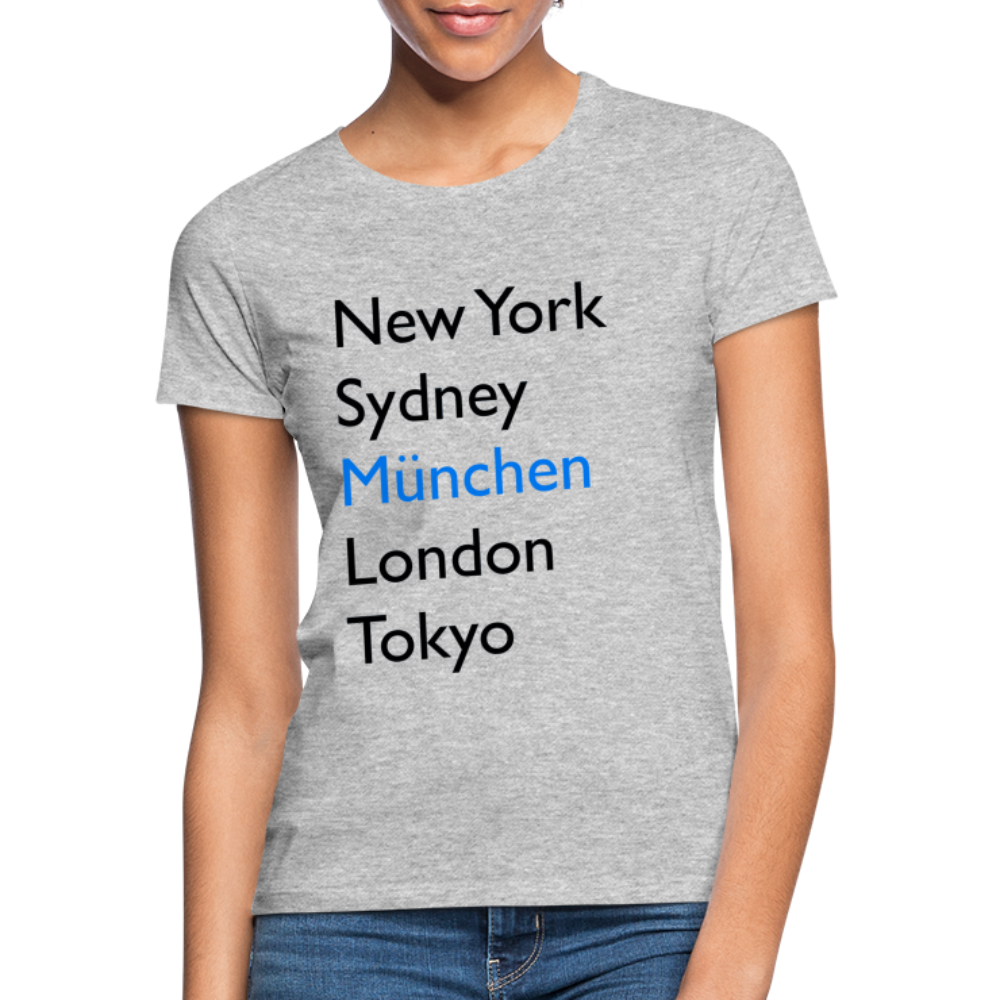 T-Shirt Ladies München "Metropolen Big" - Grau meliert
