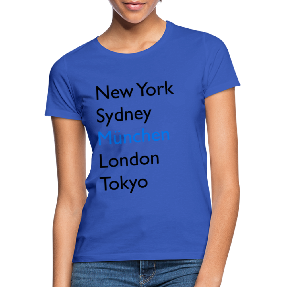 T-Shirt Ladies München "Metropolen Big" - Royalblau