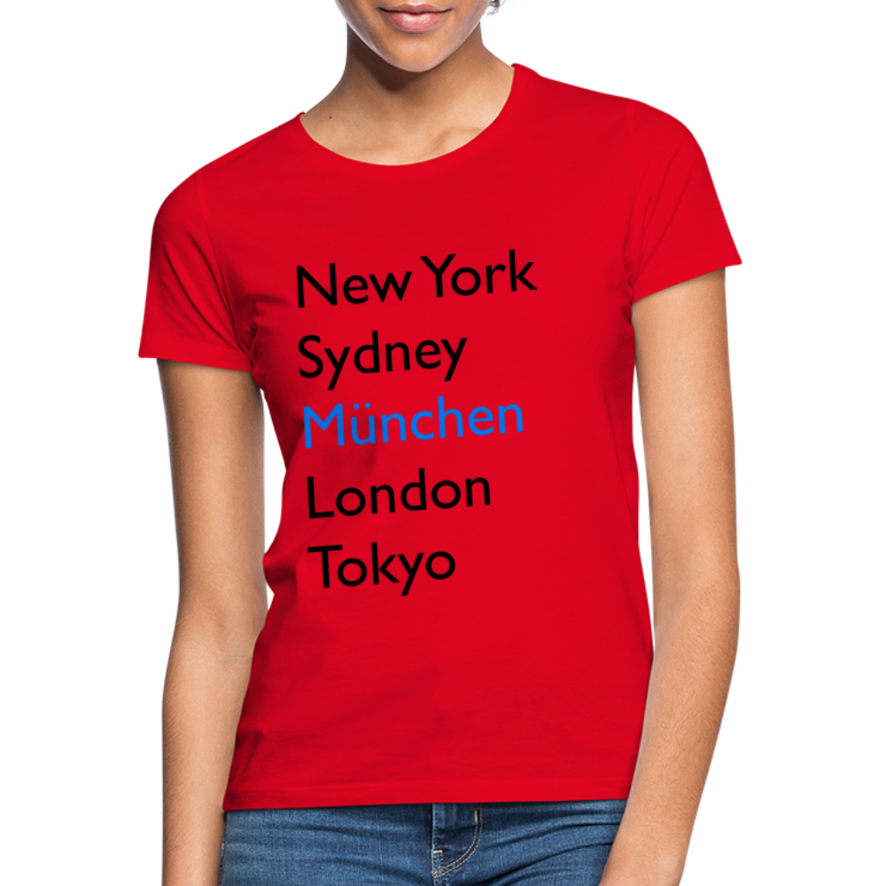 T-Shirt Ladies München "Metropolen Big" - Rot