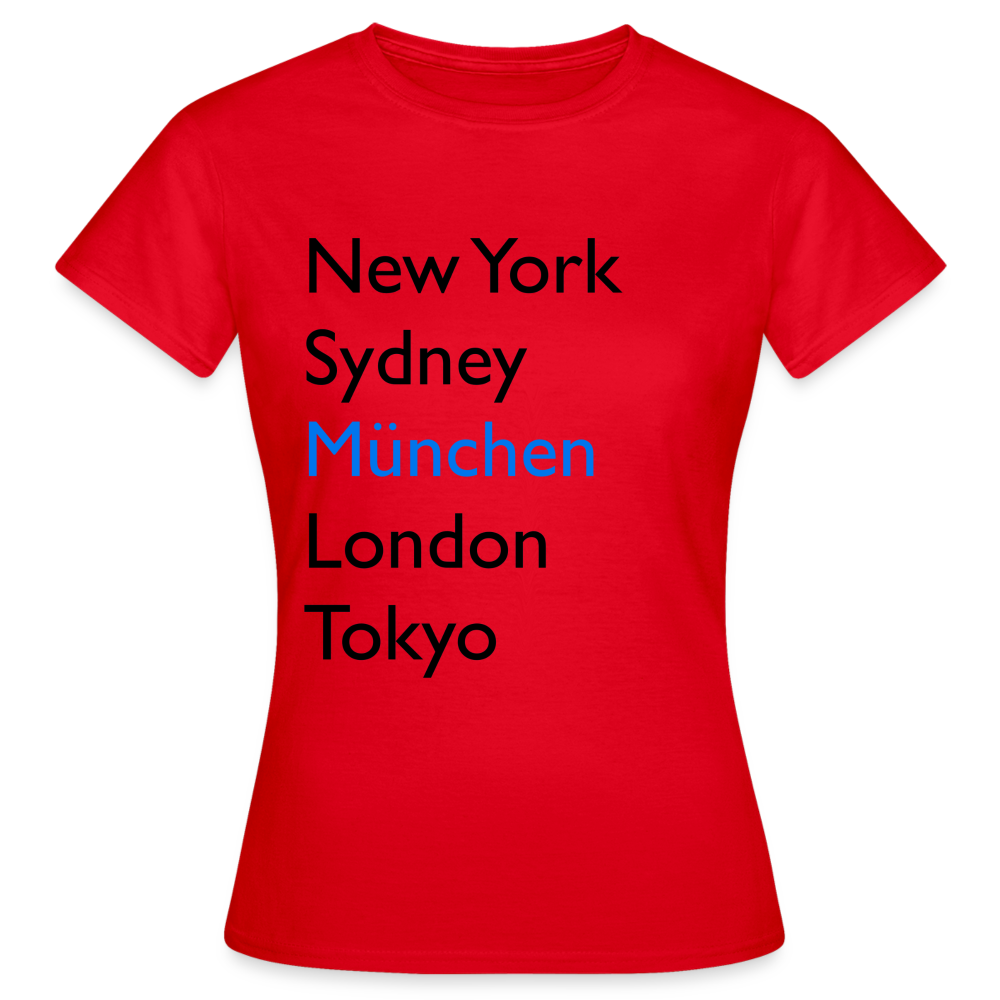 T-Shirt Ladies München "Metropolen Big" - Rot
