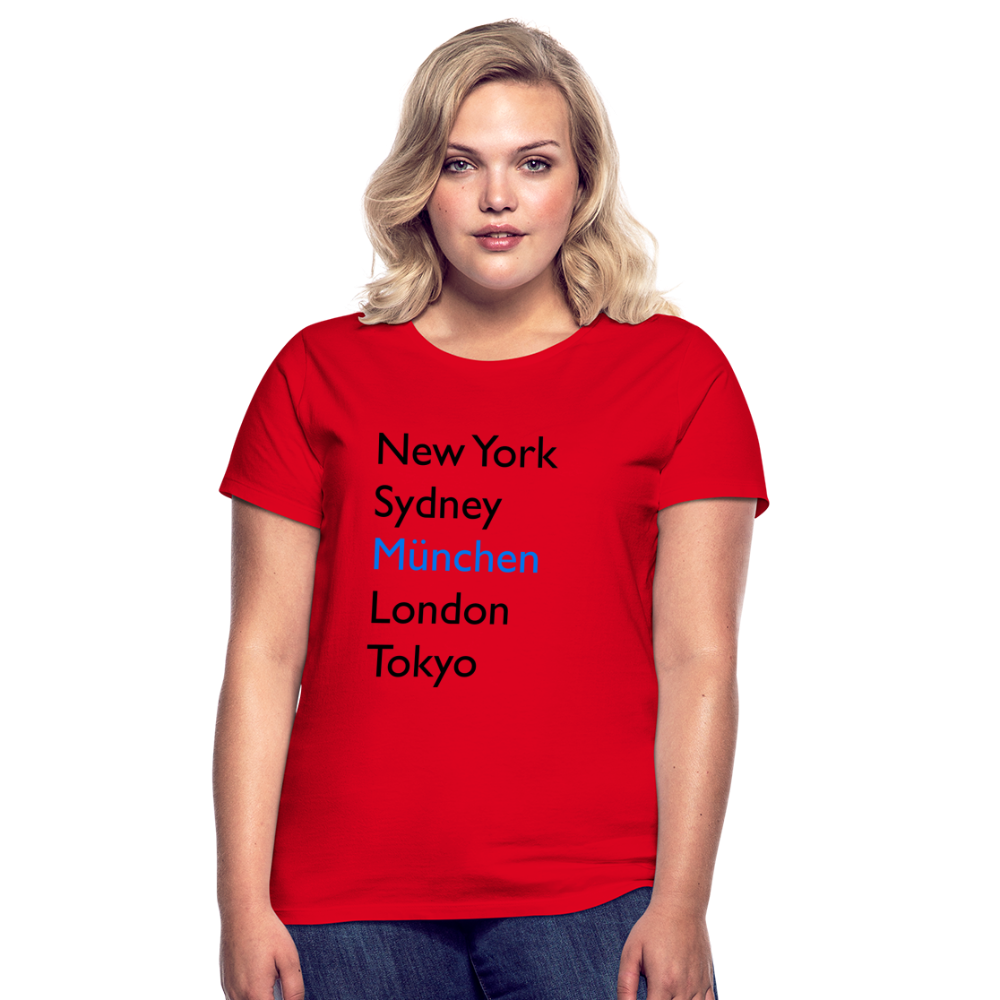 T-Shirt Ladies München "Metropolen Big" - Rot