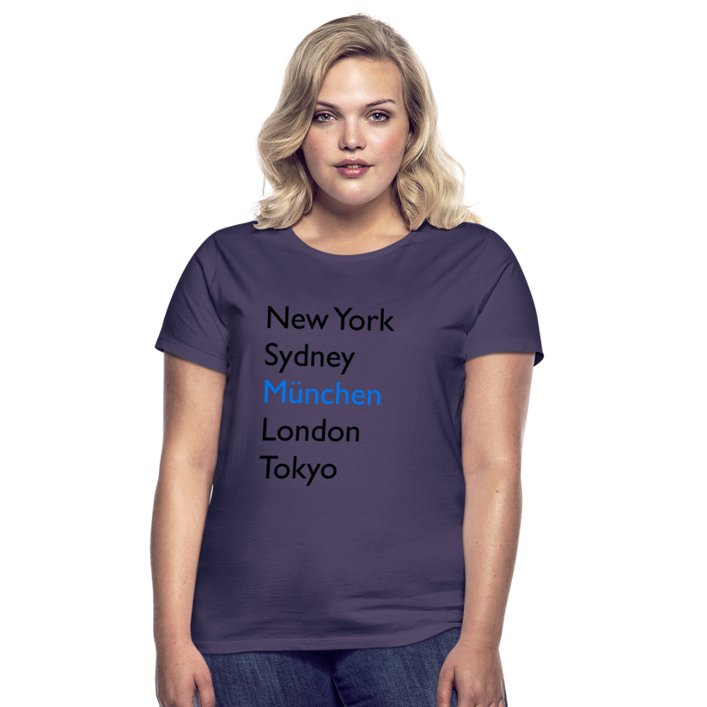 T-Shirt Ladies München "Metropolen Big" - Dunkellila