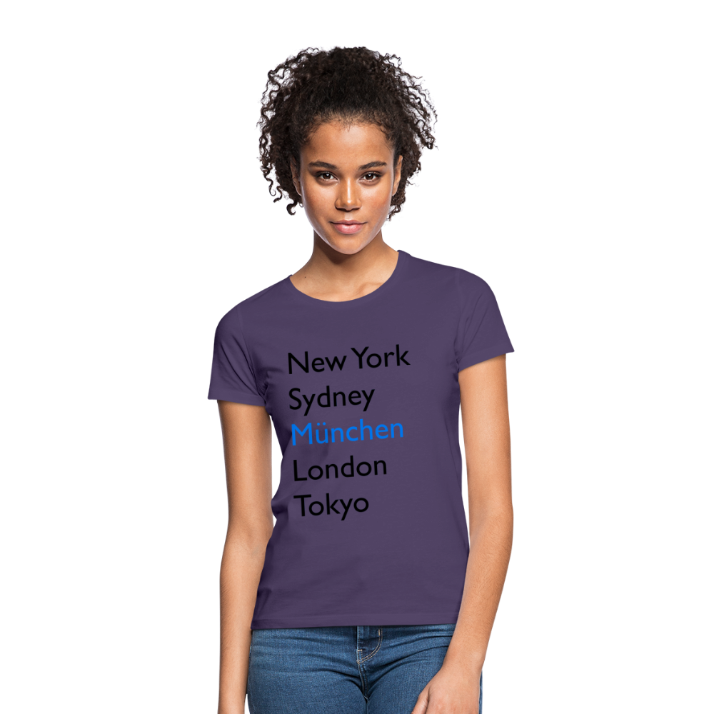 T-Shirt Ladies München "Metropolen Big" - Dunkellila