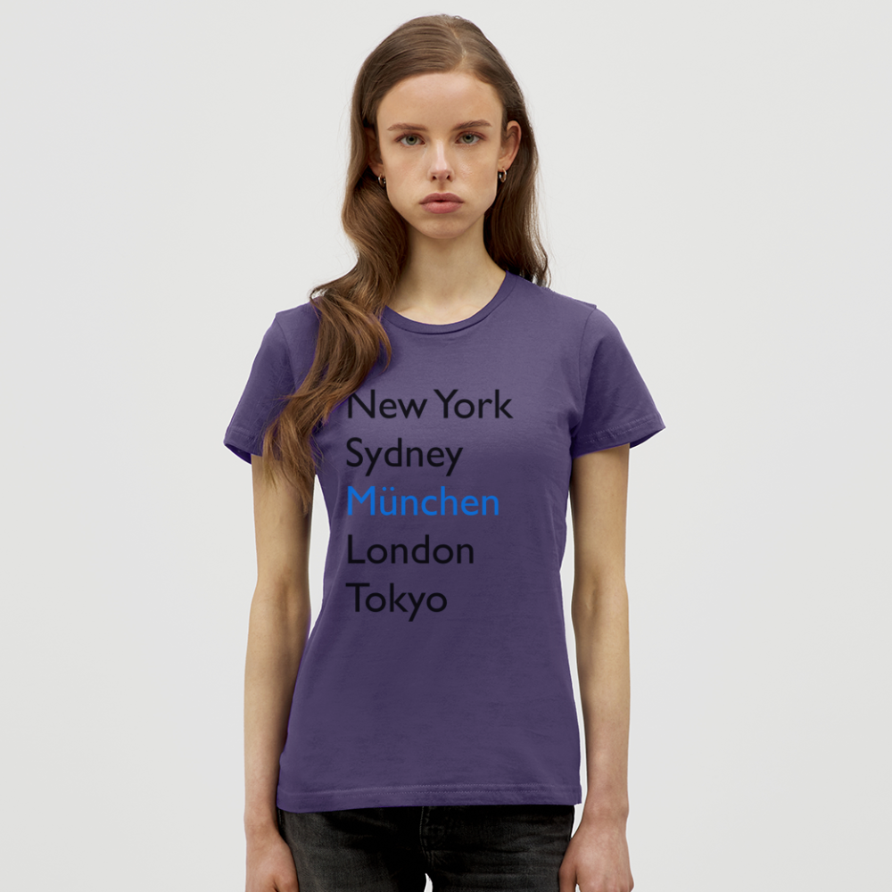 T-Shirt Ladies München "Metropolen Big" - Dunkellila