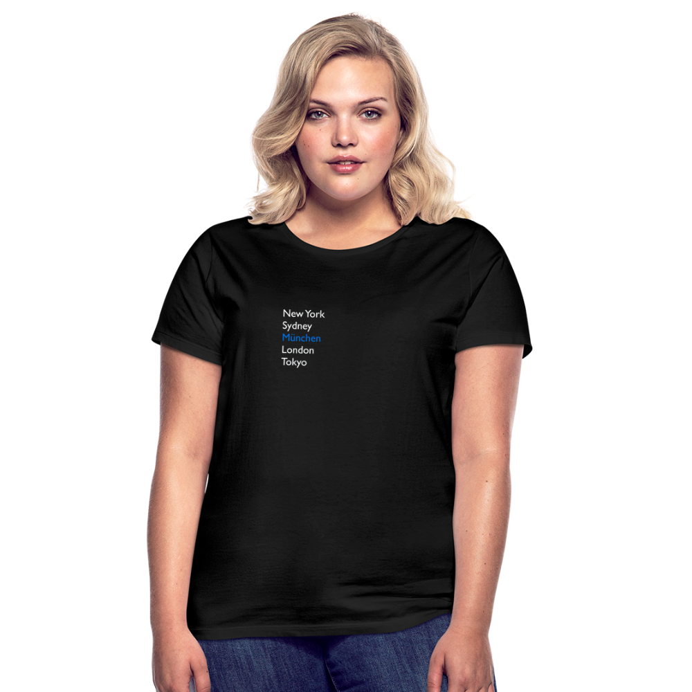 T-Shirt Ladies München "Metropolen" Bright Edition - Schwarz