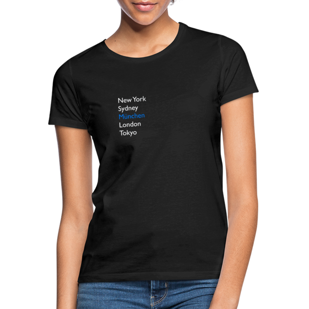 T-Shirt Ladies München "Metropolen" Bright Edition - Schwarz