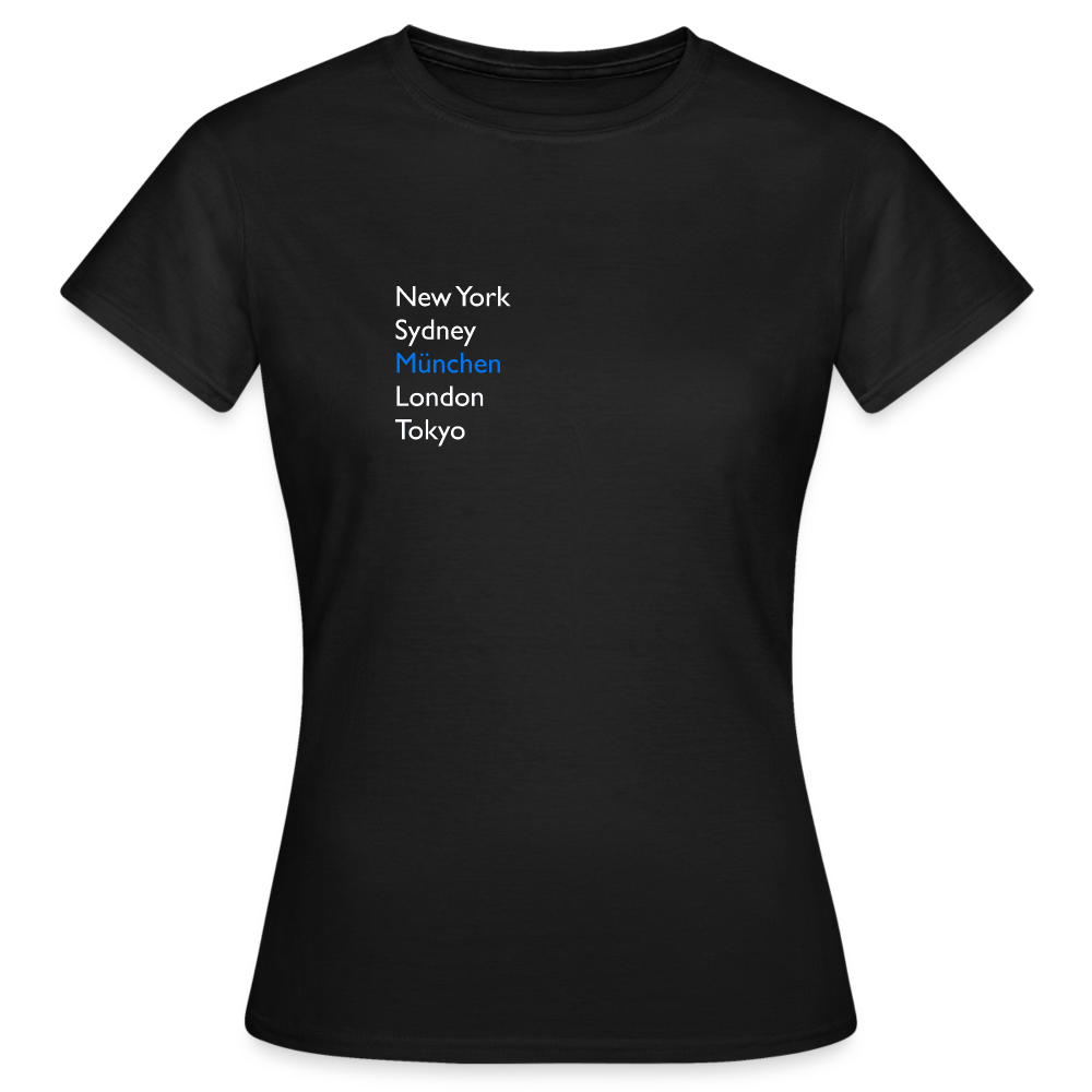 T-Shirt Ladies München "Metropolen" Bright Edition - Schwarz