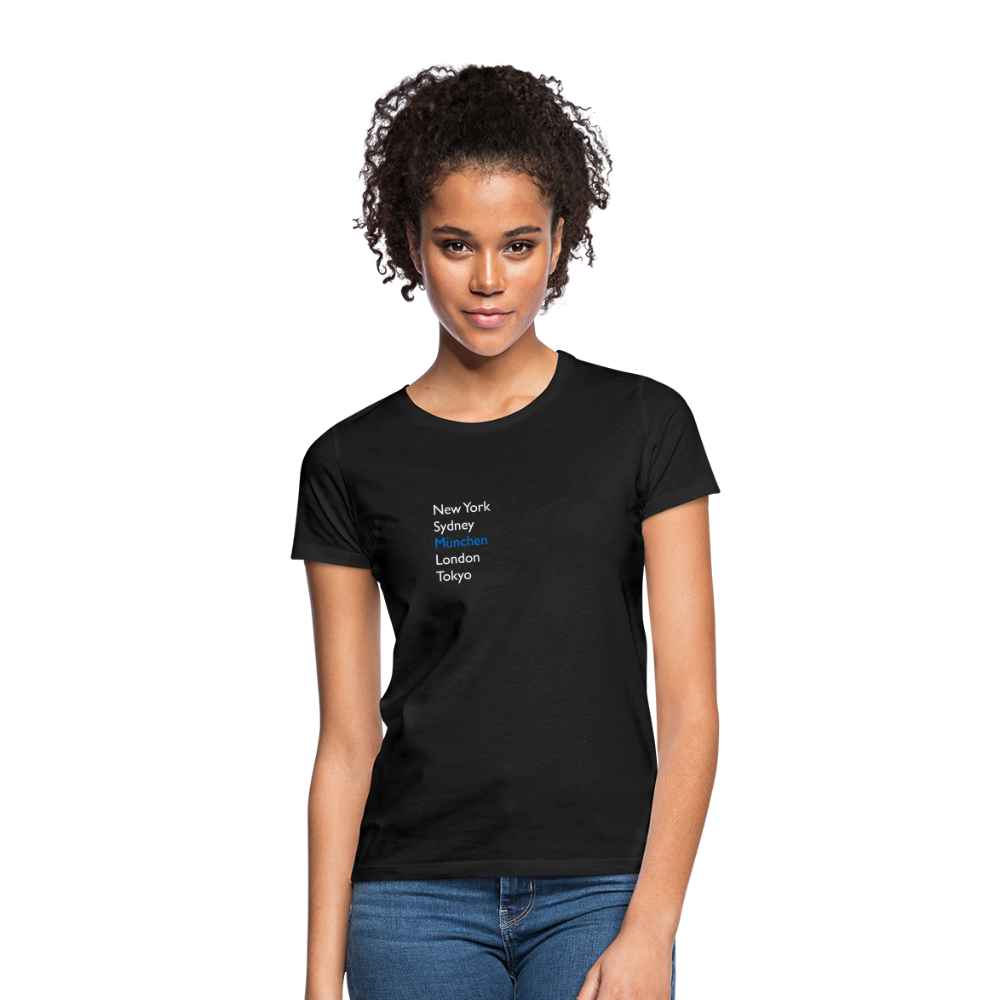 T-Shirt Ladies München "Metropolen" Bright Edition - Schwarz