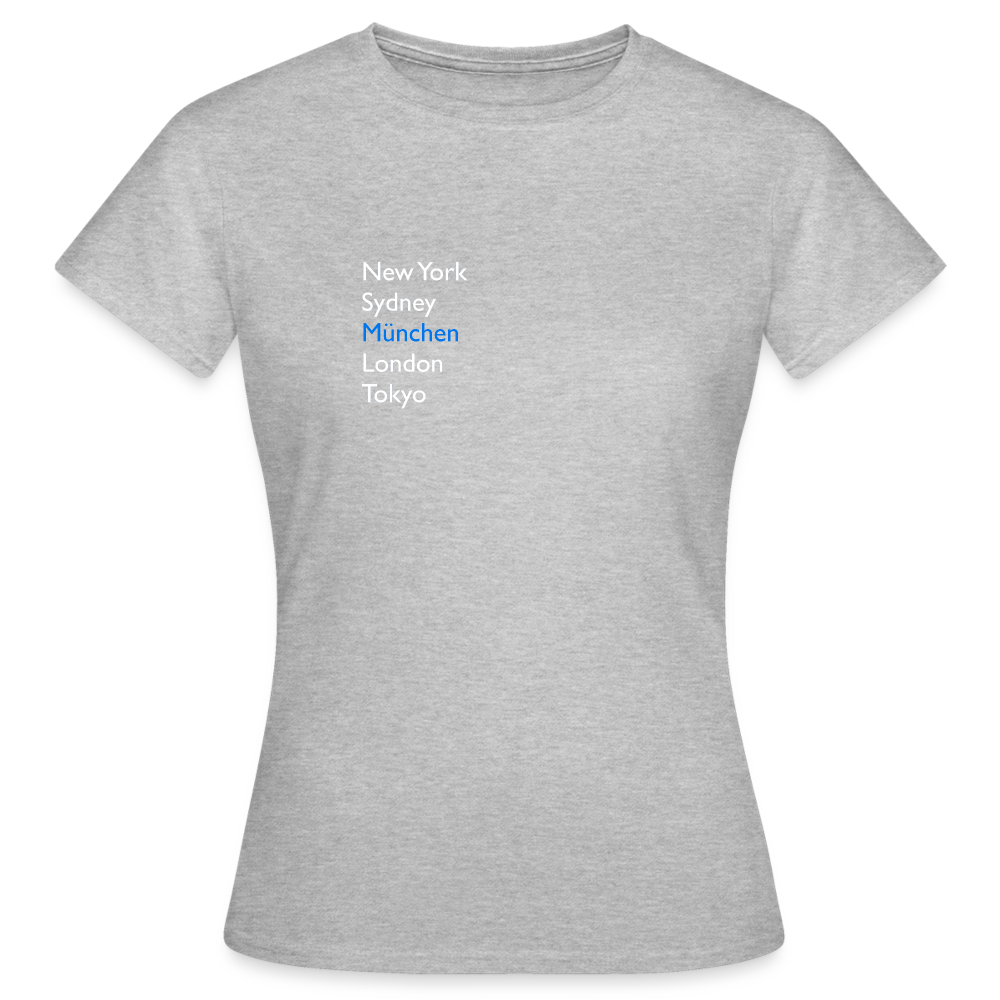 T-Shirt Ladies München "Metropolen" Bright Edition - Grau meliert