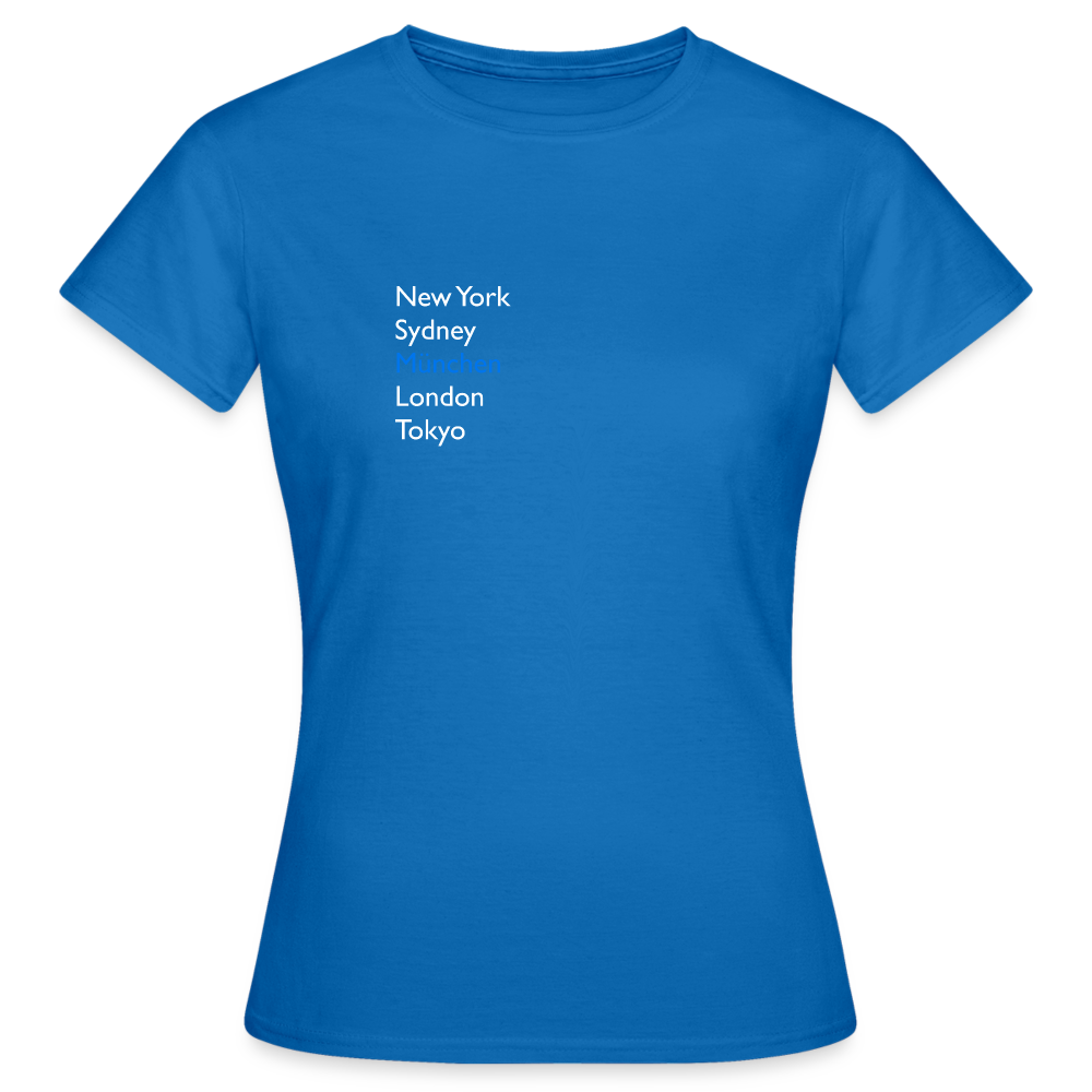 T-Shirt Ladies München "Metropolen" Bright Edition - Royalblau