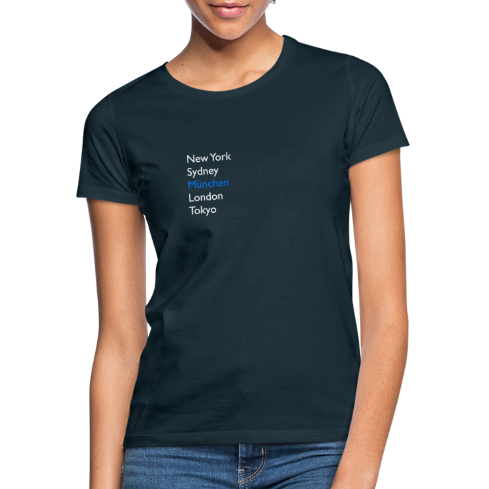 T-Shirt Ladies München "Metropolen" Bright Edition - Navy