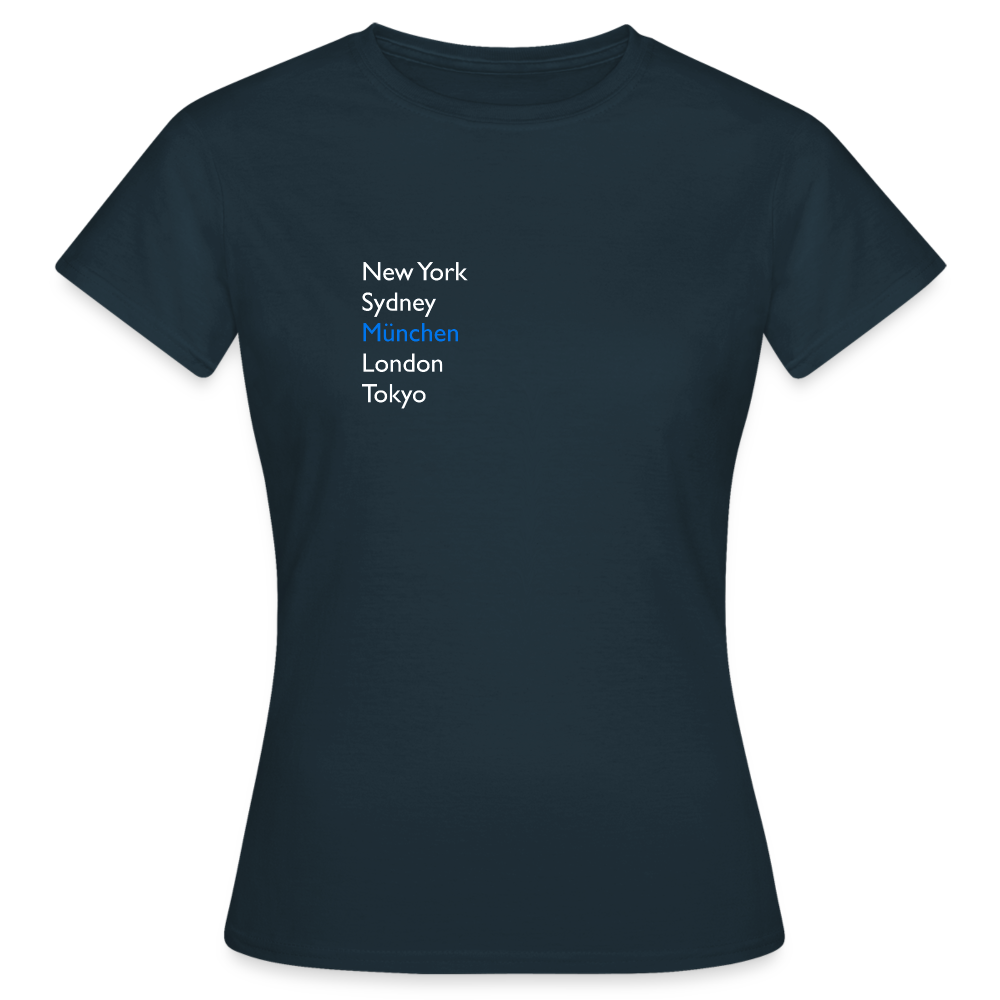T-Shirt Ladies München "Metropolen" Bright Edition - Navy