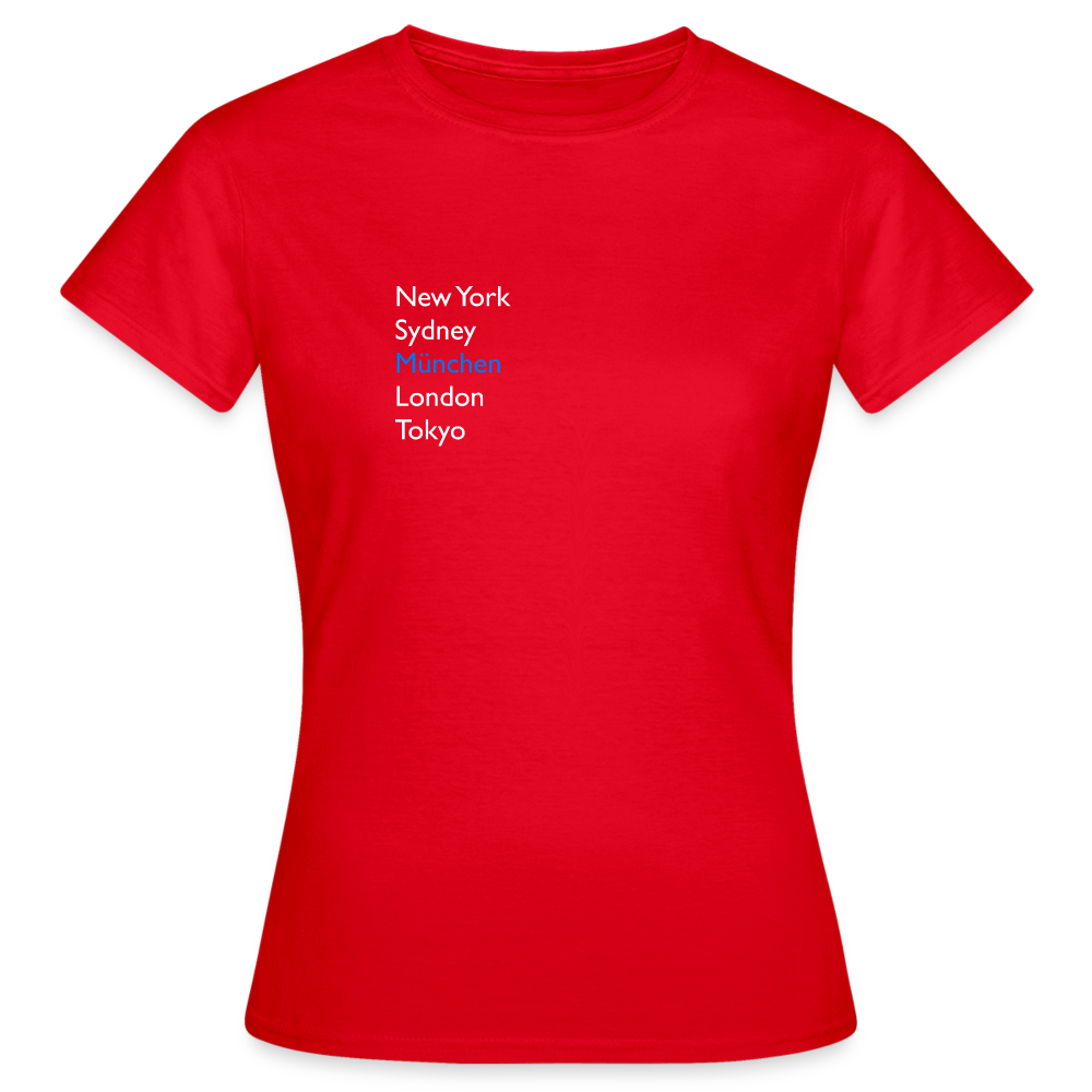 T-Shirt Ladies München "Metropolen" Bright Edition - Rot