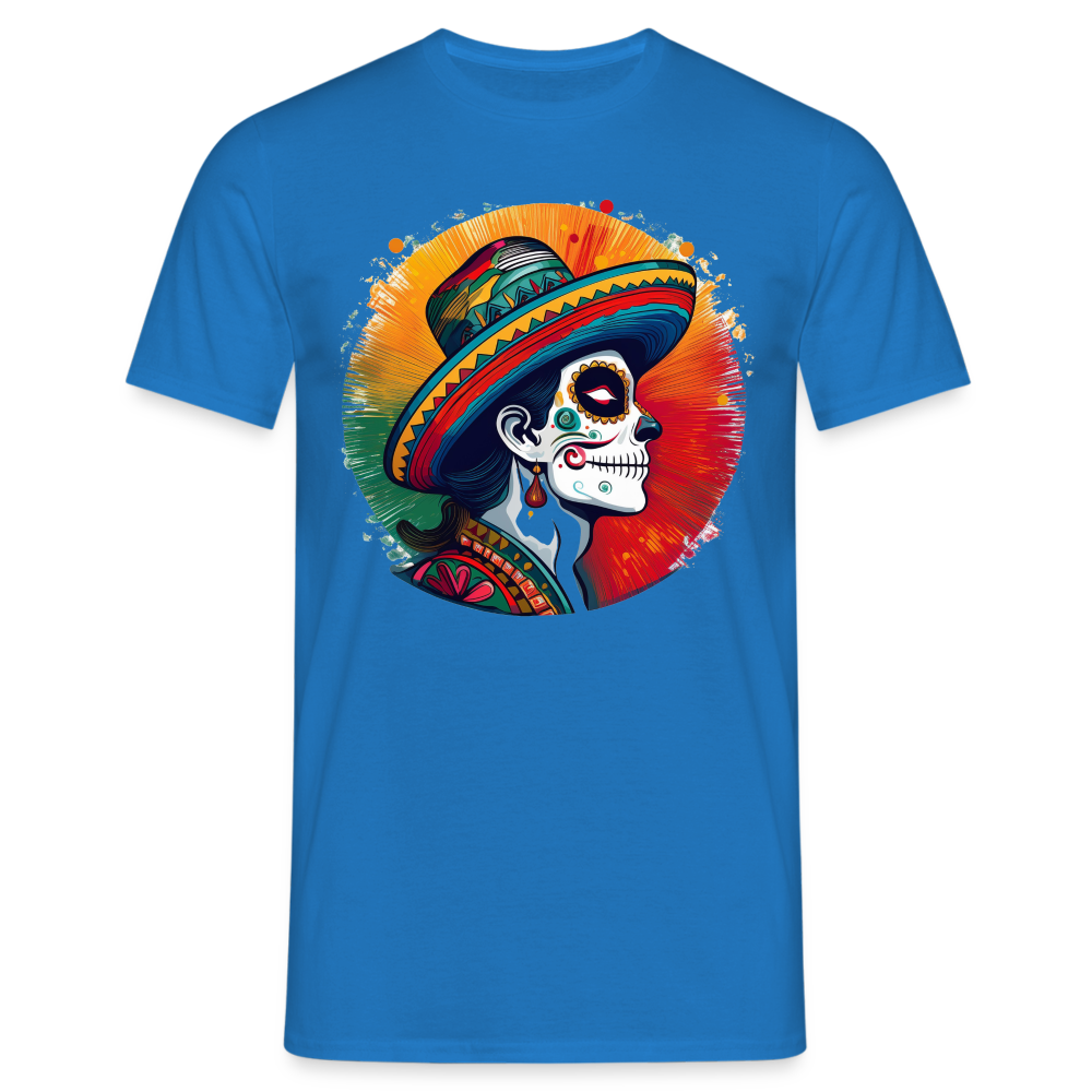 T-Shirt Mexico "La Catrina Side" - Royalblau