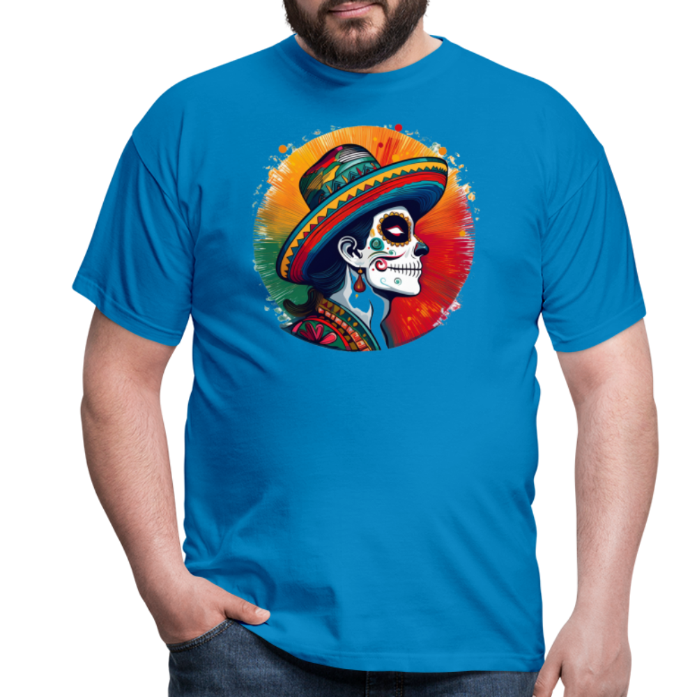 T-Shirt Mexico "La Catrina Side" - Royalblau