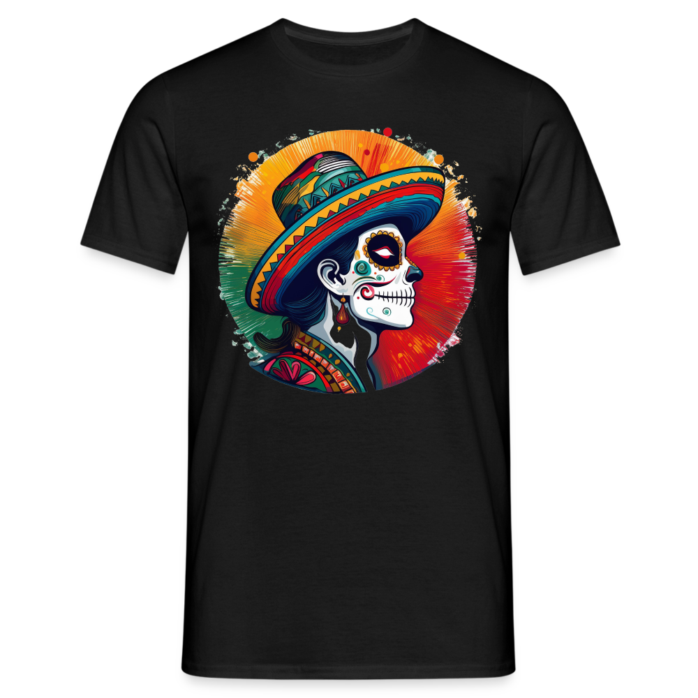 T-Shirt Mexico "La Catrina Side" - Schwarz