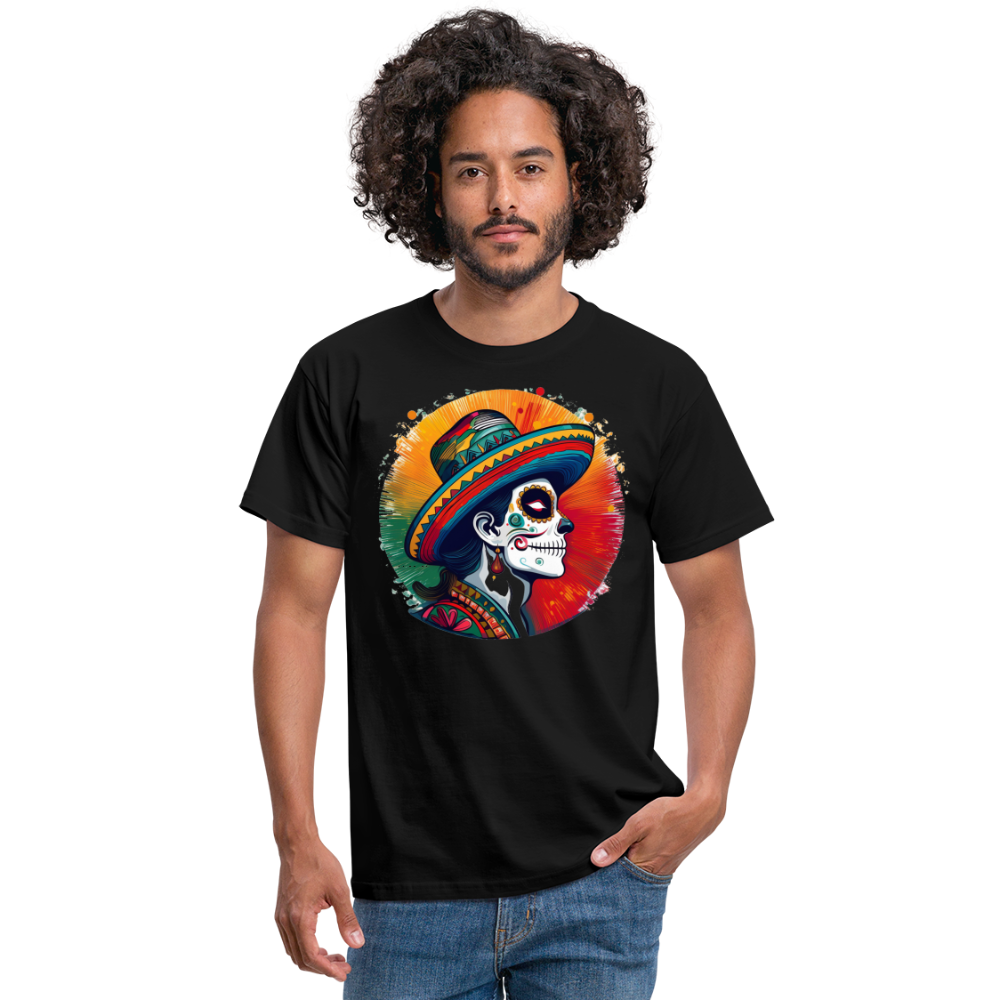T-Shirt Mexico "La Catrina Side" - Schwarz