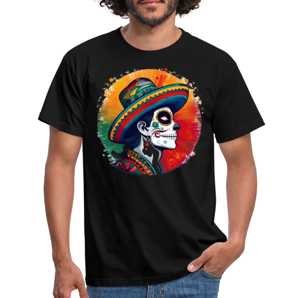 T-Shirt Mexico "La Catrina Side" - Schwarz