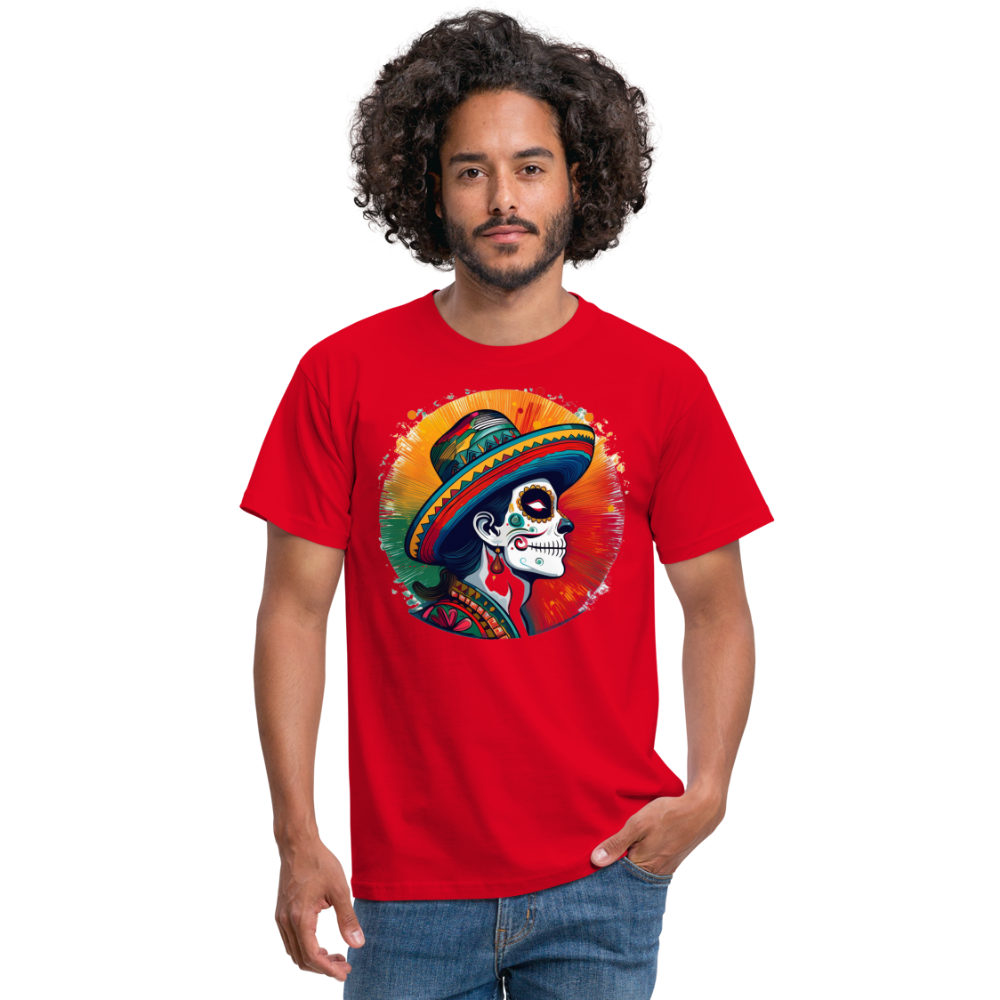 T-Shirt Mexico "La Catrina Side" - Rot