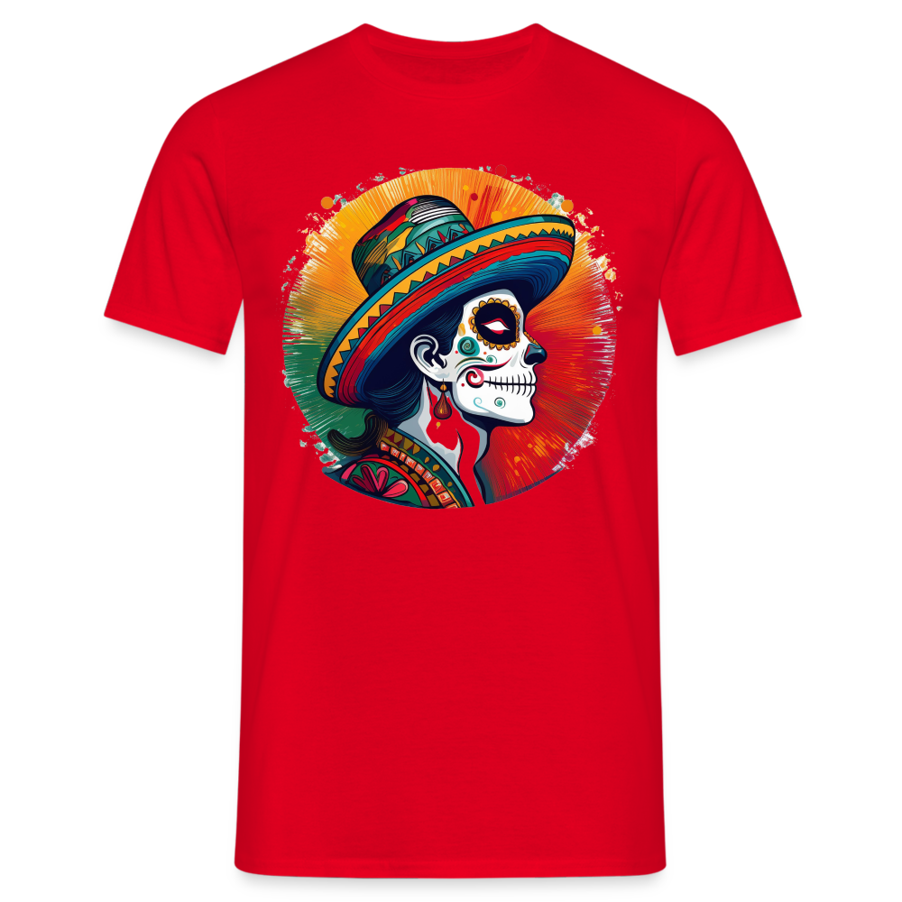 T-Shirt Mexico "La Catrina Side" - Rot