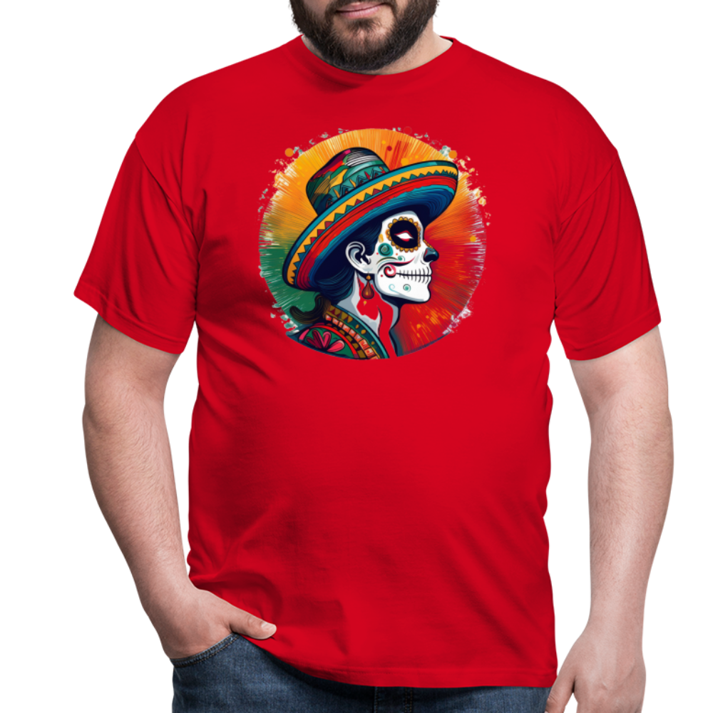 T-Shirt Mexico "La Catrina Side" - Rot
